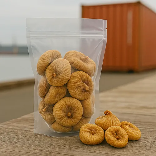 Container being loaded with mixed pallets of dried fruits